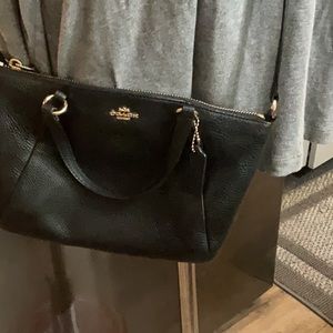 💥New Arrival COACH Black Leather Crossbody Bag Purse Retail $275